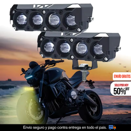 PAR EXPLORADORAS 4 LUPAS | 120W POTENCIA REAL + RESISTENCIA IP67
