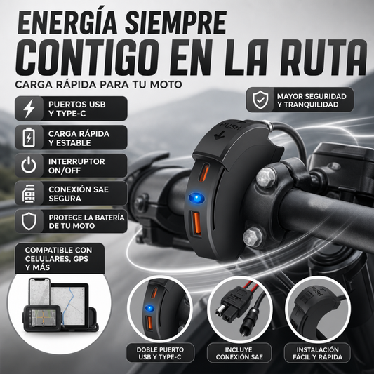 CARGADOR CARGA RAPIDA PARA MOTO