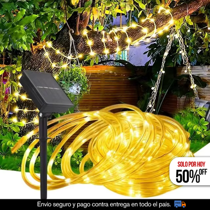MANGUERA LED SOLAR 10 METROS + CONTROL REMOTO
