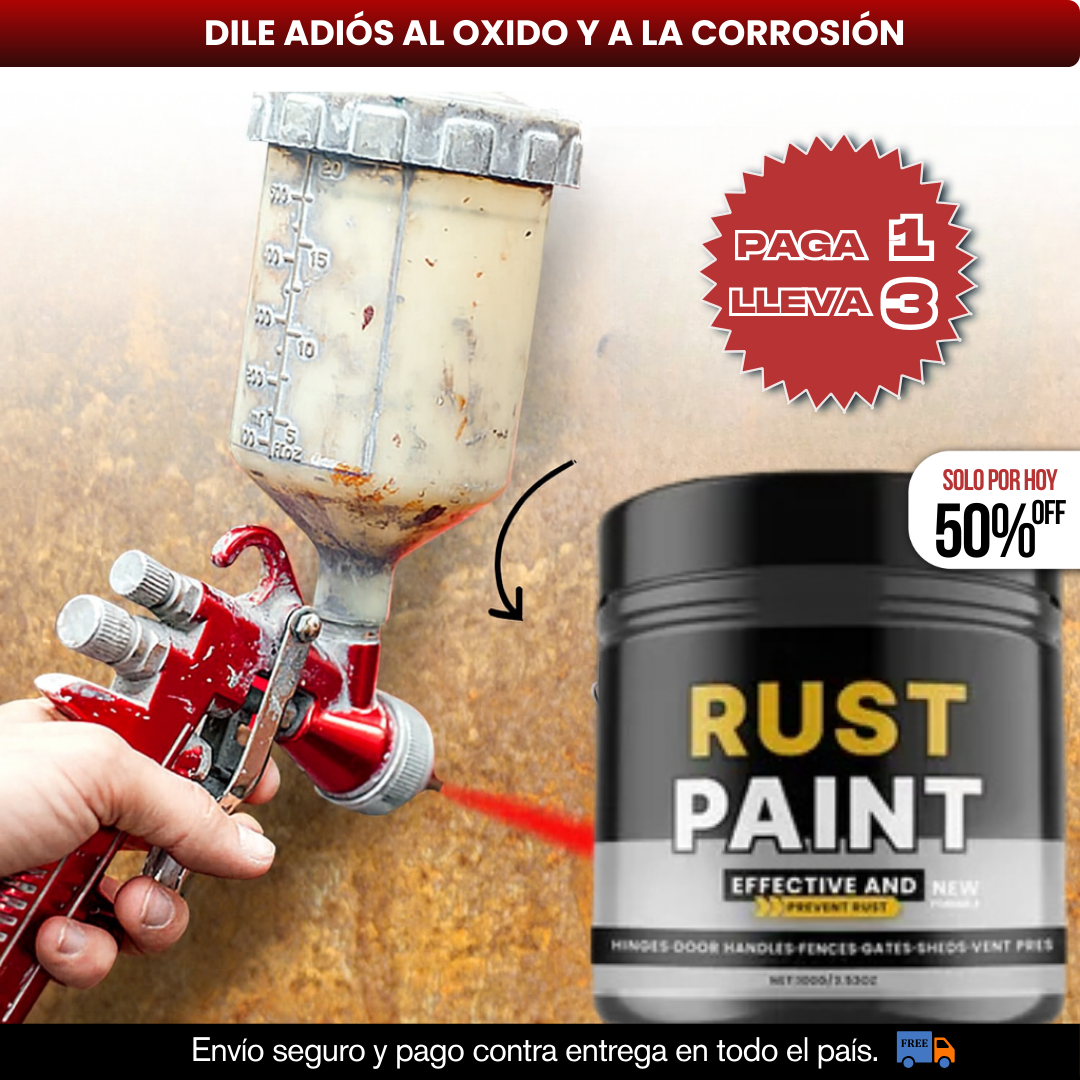 PINTURA ANTIOXIDO RUST PAINT 250 ML - PAGA 1 LLEVA 3