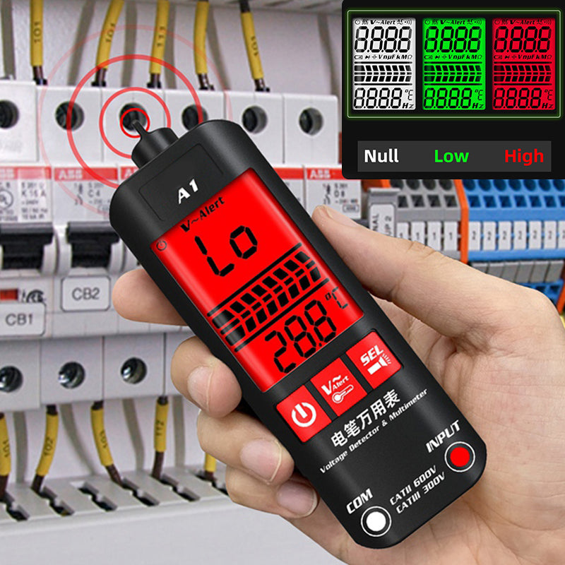 ⚡MULTÍMETRO INTELIGENTE ANTIQUEMADURAS CON PANTALLA LED + VIDEO CURSO BÁSICO GRATIS 🎁