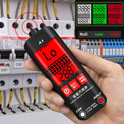 ⚡MULTÍMETRO INTELIGENTE ANTIQUEMADURAS CON PANTALLA LED + VIDEO CURSO BÁSICO GRATIS 🎁