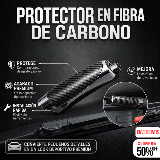 PROTECTOR FRENO DE MANO FIBRA DE CARBONO