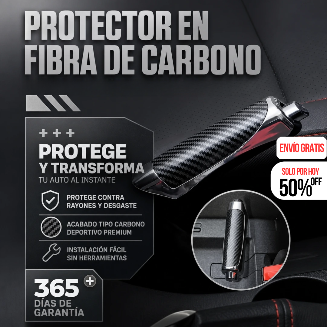 PROTECTOR FRENO DE MANO FIBRA DE CARBONO