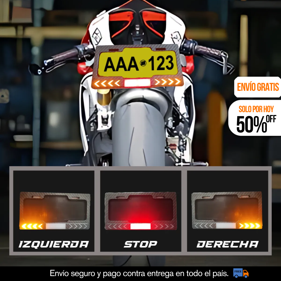 PORTAPLACAS STOP Y DIRECCIONALES INTEGRADAS