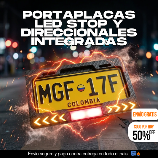 PORTAPLACAS STOP Y DIRECCIONALES INTEGRADAS