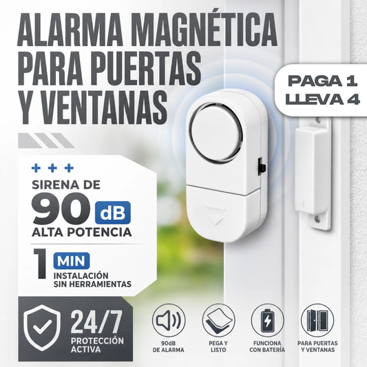 SENSOR ALARMA PARA PUERTAS Y VENTANAS - PAGA 1 LLEVA 4