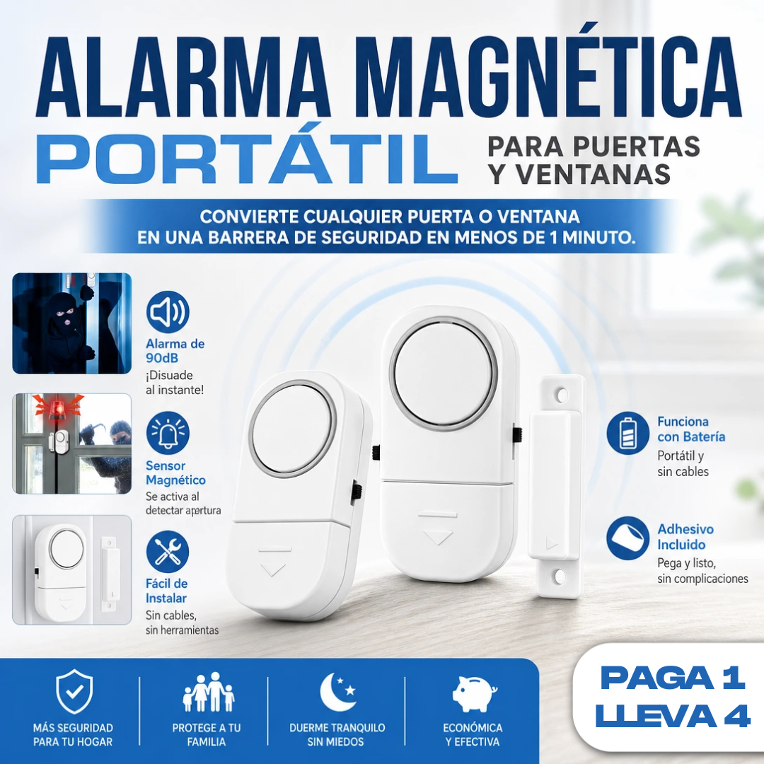 SENSOR ALARMA PARA PUERTAS Y VENTANAS - PAGA 1 LLEVA 4