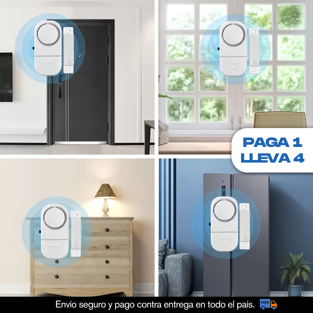 SENSOR ALARMA PARA PUERTAS Y VENTANAS - PAGA 1 LLEVA 4
