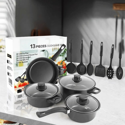 🍳 ¡SET DE 13 OLLAS PROFESIONALES! ANTIADHERENTE 100% + MANUAL DE RECETAS GRATIS
