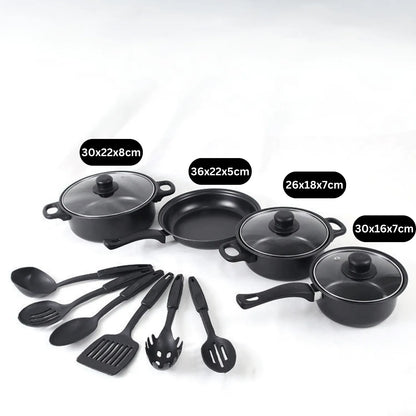 🍳 ¡SET DE 13 OLLAS PROFESIONALES! ANTIADHERENTE 100% + MANUAL DE RECETAS GRATIS